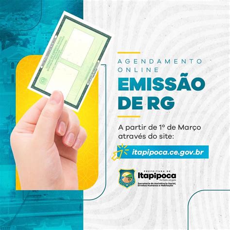 Prefeitura De Itapipoca Realizar Agendamento Online Para Emiss O De Rg