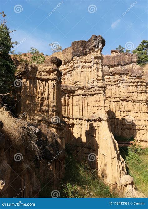 Impressive Cliff Of Pha Chor Grand Canyon In Chiang Mai Stock Photo