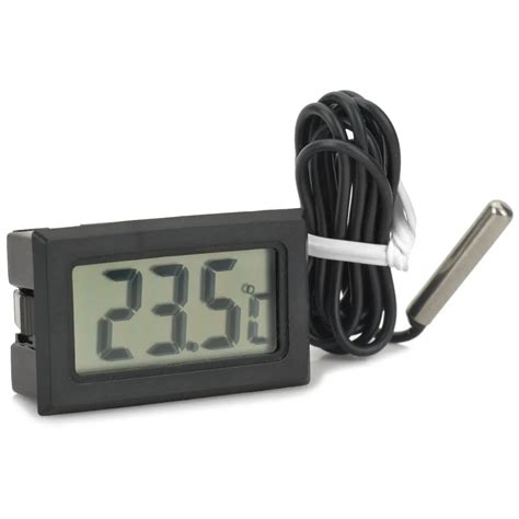 Digital Compact Lcd Display Thermometer With Remote Sensor Probe For