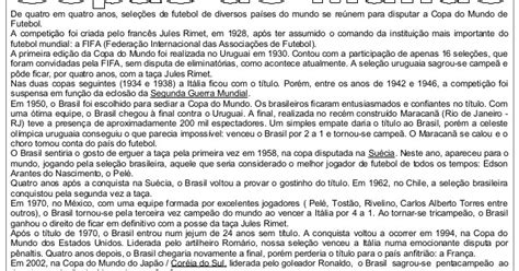 Hist Ria E Geografia T Por Dentro Atividades Sobre A Copa Do Mundo