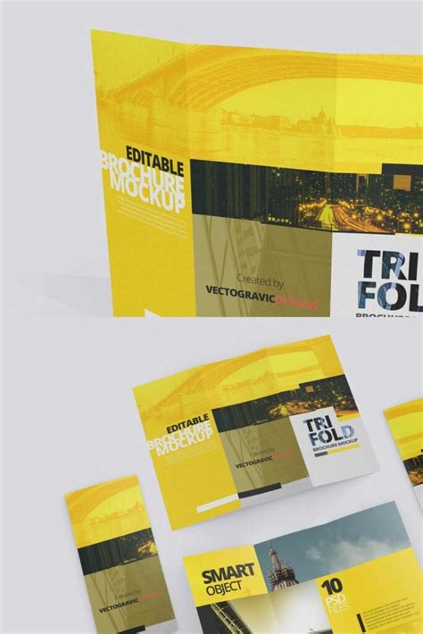 Tri Fold Brochure Mockups Masterbundles