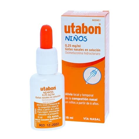 UTABON NIÑOS 0 25 MG ML GOTAS NASALES 1 FRASCO SOLUCION 15 ML