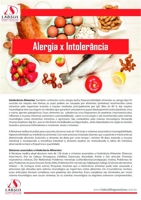 Pdf Alergia X Intoler Ncia Labsul Alergia X Intoler Ncia Icos