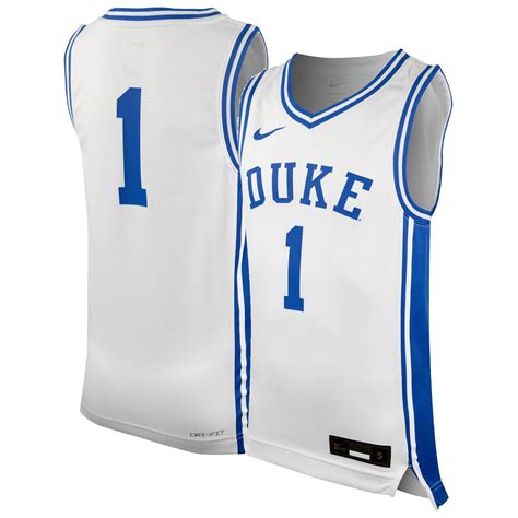 Nike Youth Nike 1 White Duke Blue Devils Icon Replica Basketball