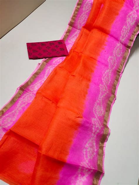 Pure Kota Silk Shibori Sarees Siri Designers