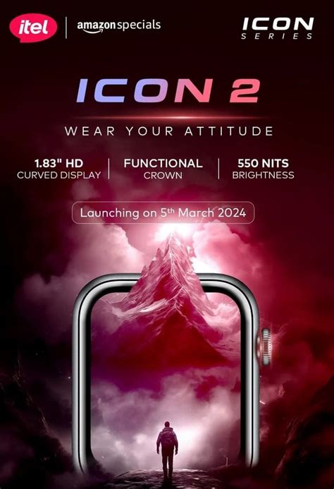 Itel Icon 2 smartwatch unveiled in India with 1.83" display & Bluetooth ...