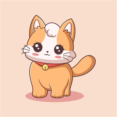 Premium Vector Cute Cat Character Design Illustration