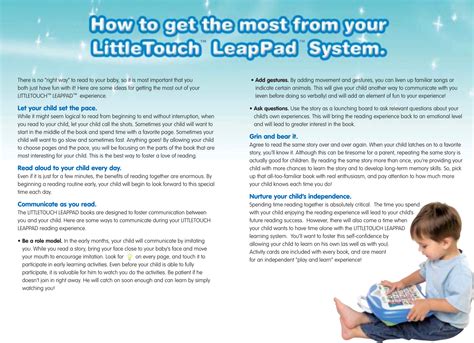 Leapfrog Little Touch Leappad Parent Guide And Instructions 659 LTLP_PGrm14_060303