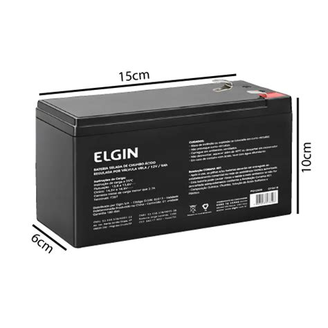 Bateria Selada 12V 9ah Chumbo Elgin Canoas RS