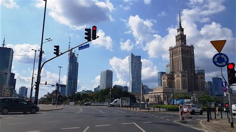 Warsaw Downtown Drive Przejazd Przez Centrum Warszawy Youtube