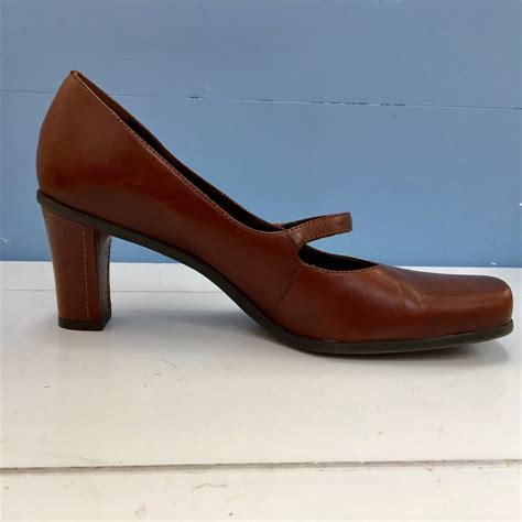 Vintage Brown Mary Jane Heels, Women's Size 7M, Naturalizer Heels Pumps ...