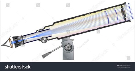 Refracting Telescope Stock Vector 526415233 - Shutterstock