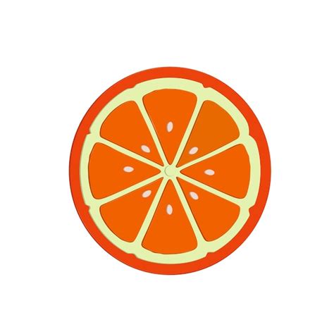 Premium Vector Orange Slice Icon Cartoon Vector Illustration With