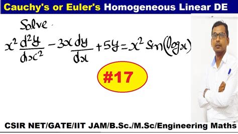 17 Cauchy S Homogeneous Linear Differential Equation Solve X 2 D 2