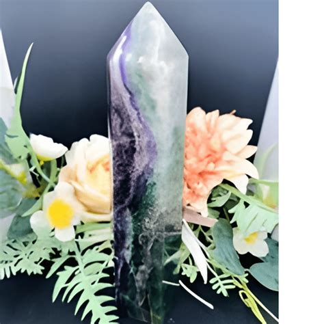 Large Rainbow Fluorite Tower Tamaras Custom Designs
