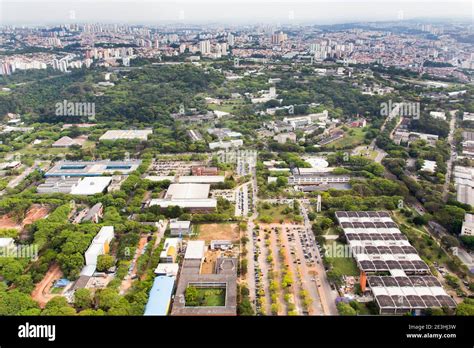 Aerial view of campus of the University of São Paulo - Brazil - Escola ...