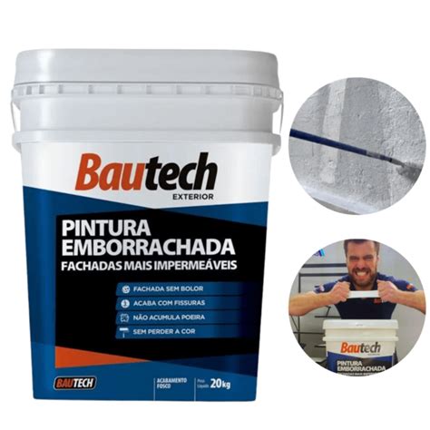 Tinta Emborrachada Impermeabilizante Branca 20kg Bautech Leroy Merlin