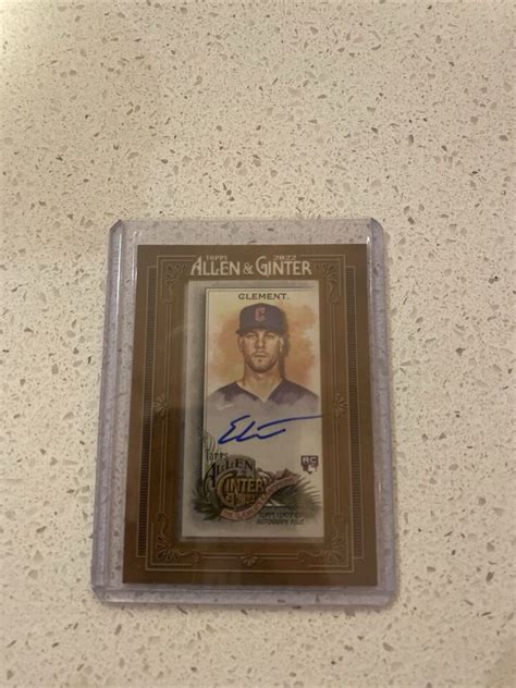 Topps Allen Ginter Ernie Clement Framed Mini Rookie Auto Ma Ec