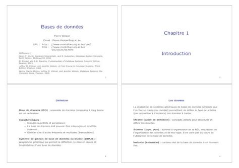 Pdf Bases De Donn´ees Chapitre 1 Introduction1 Chapitre 1