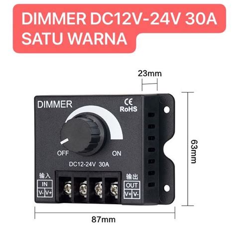 Jual Dimmer Dc V V A Pengatur Kecerahan Led Strip Brightness