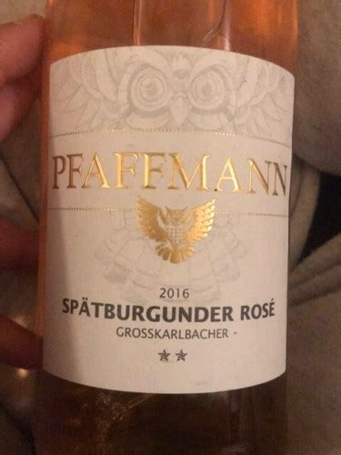 Pfaffmann Grosskarlbacher Spätburgunder Rosé Vivino US