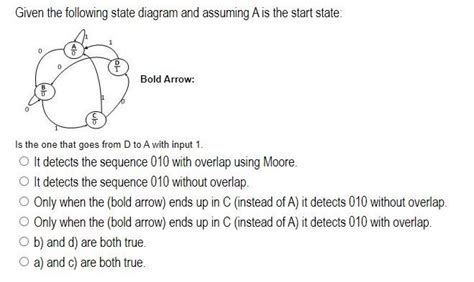 Solved Given The Following State Diagram And Assuming A Is