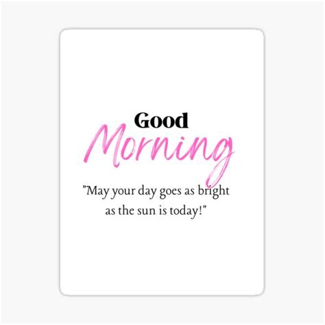 "good morning" Sticker for Sale by myprintables | Redbubble