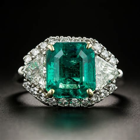 Cartier 5.22 Carat Emerald Diamond Platinum Ring