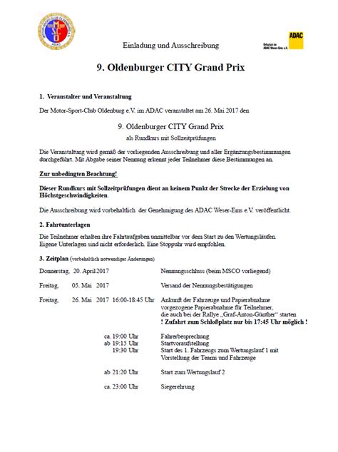 City Grand Prix Oldenburger Classic Days