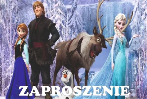 Zaproszenie Na Urodziny Frozen Kraina Lodu Mm X Mm Szt Koperta