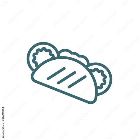 pita bread icon. Thin line pita bread icon from restaurant collection ...