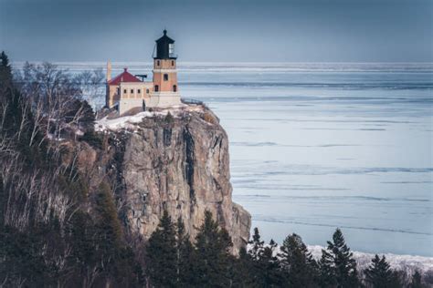 60+ Split Rock Lighthouse Winter Stock Photos, Pictures & Royalty-Free ...