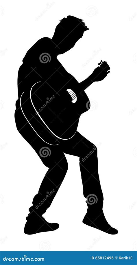 Guitarist Silhouette Vector Vector Illustration CartoonDealer