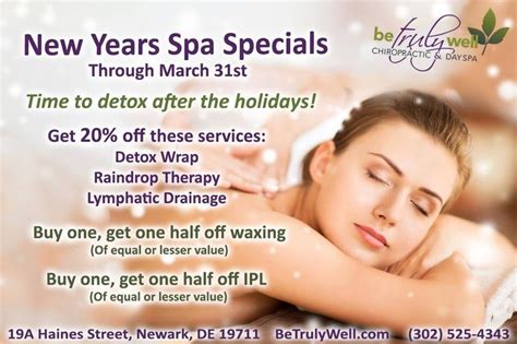 Bring In The New Year Right With Our New Years Spa Specials 302 525