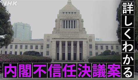 B 【詳しくわかる】内閣不信任決議案とは 与野党攻防のヤマ場 Nhk政治マガジン