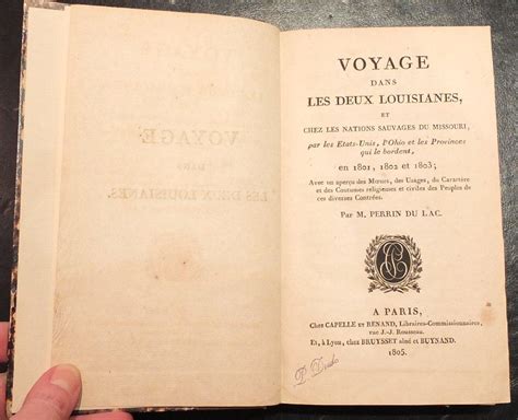 Voyage Dans Les Deux Louisianes By PERRIN DU LAC Francois Marie