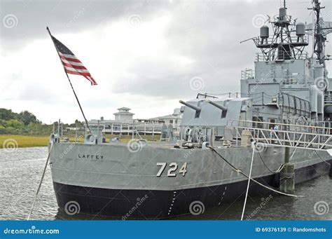 Uss Laffey Stern View With Gun Turret Editorial Stock Image Image Of