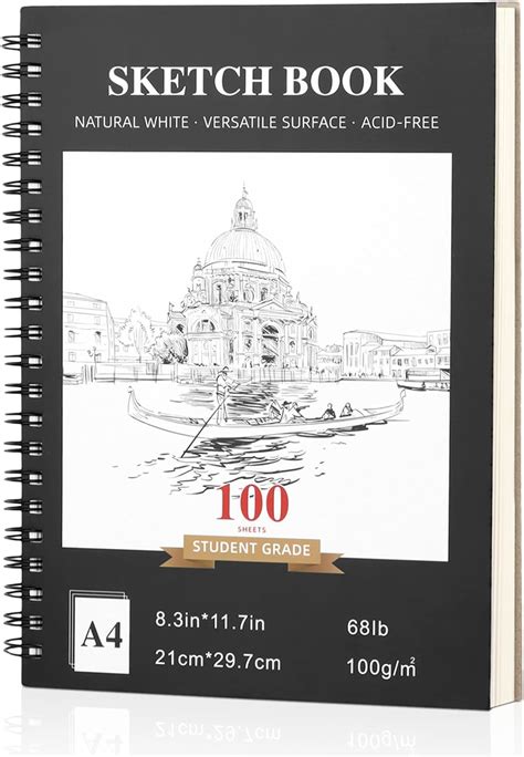 Atpwonz A4 Sketchbook 100 Sheets Watercolour Sketchbook Artist Sketch