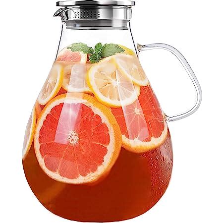 Amazon Purefold 100 Ounces Large Glass Pitcher With Lid Hot Cold