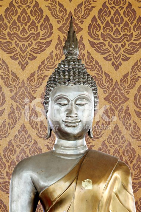 Foto De Stock Estatua De Buda En El Fondo Del Patrón De Tailandia