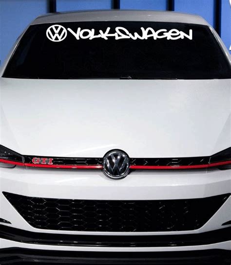 Vw Volkswagen Windshield Lettering Decal Sticker Jetta Gti Vw Buggy Beetle