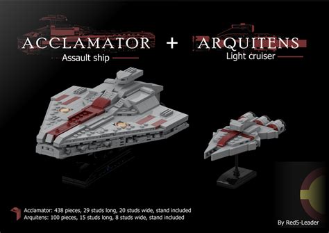 Lego Moc Acclamator Assault Ship And Arquitens Light Cruiser By Red5 Leader Rebrickable