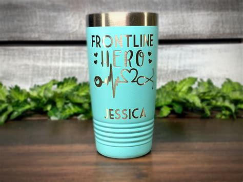 20 Oz Frontline Hero Tumbler Nurse Tumbler Medical Tumbler Etsy