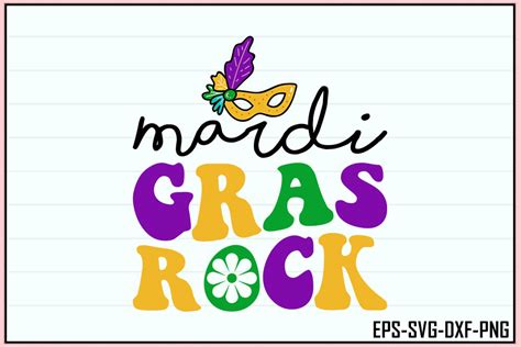 Mardi Gras Rock Retro Mardi Gras Svg Graphic By Ma T Shirt Store