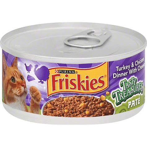 Friskies Tasty Treasures Cat Food Pate Turkey Chicken Dinner With