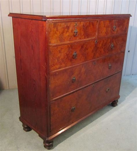 Large Victorian Pitch Pine Chest Of Drawers As284a228 FR610