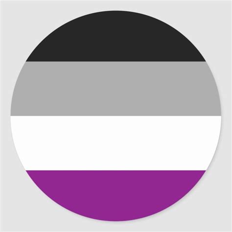 Asexual Pride Flag Classic Round Sticker Asexual Pride Pride