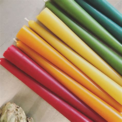 colored pure beeswax taper candles – prettydreamer