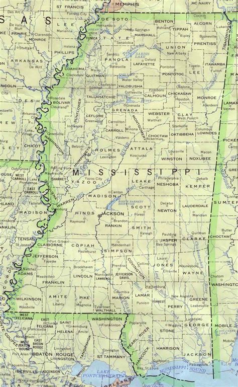 Maps: Mississippi River Map United States