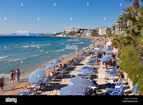 People Sunbathing On The Ladies Beach Kusadasi Aydin Province Turkey